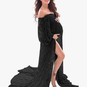 Lace Black Maternity Dress for Photos